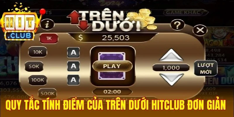 Quy tắc tính điểm của trên dưới Hitclub cực đơn giản 