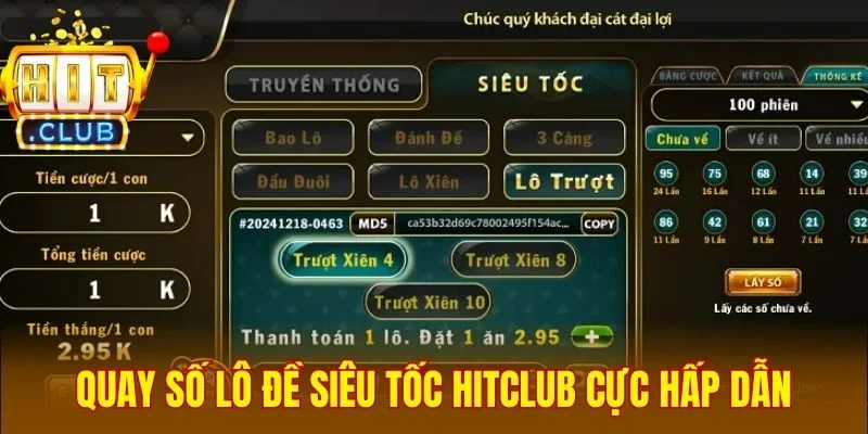 Sân chơi quay số lô đề siêu tốc Hitclub cực hấp dẫn 