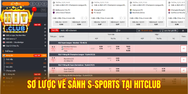Sơ lược về sảnh S-Sports tại Hitclub